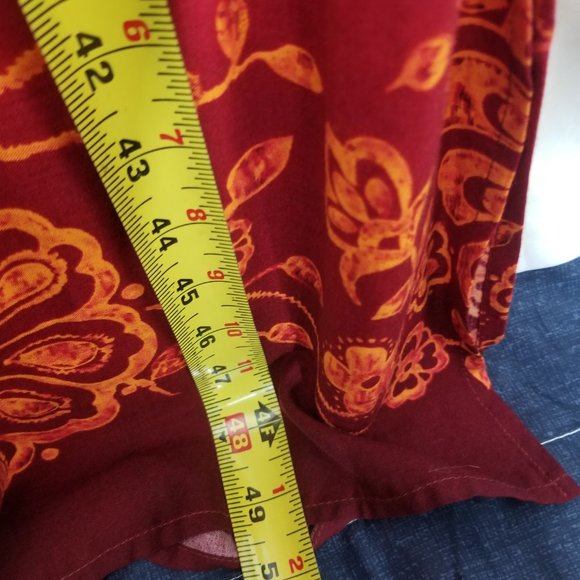 R&K ORIGINALS PETITE ORANGE BRICK MAXI SLEEVELESS SUNDRESS - Picture 6 of 11